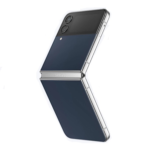 buy Cell Phone Samsung Galaxy Z Flip4 5G SM-F721U 256GB - Navy Silver Bespoke Edition - click for details